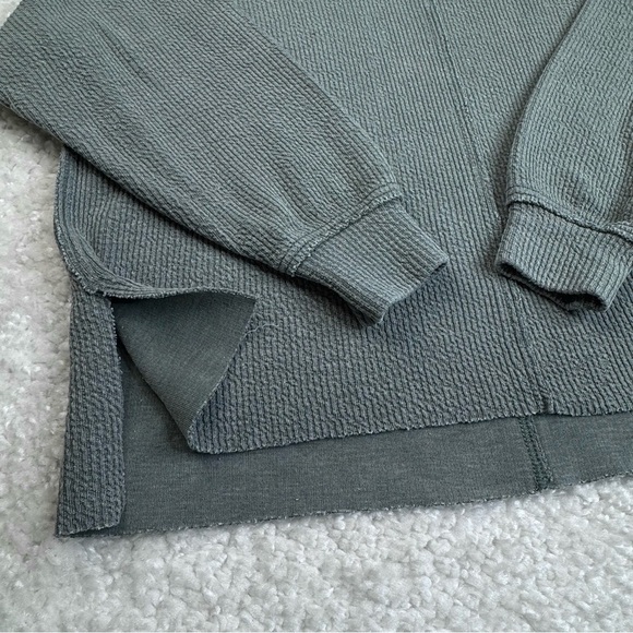 Aerie Wonder Textured Shirt Oversize Loungewear Comfy XS - Picture 7 of 8